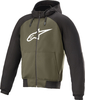 Alpinestars Chrome Sport,  zip hoodie,  color: Black/Light Green,  size: 4XL