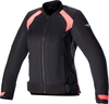 Alpinestars Eloise V2 Air,  textile jacket women,  color: Black/Pink,  size: XL