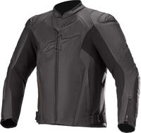 Alpinestars Faster V2 Airflow,  leather jacket perforated,  color: Black/Black,  size: 48