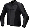 Alpinestars Faster V3 Airflow,  leather jacket,  color: Black/Black,  size: 50