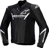 Alpinestars Faster V3 Airflow,  leather jacket,  color: Black/White,  size: 52