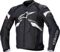 Alpinestars GP Plus R V3 Rideknit,  leather jacket,  color: Black/White,  size: 50