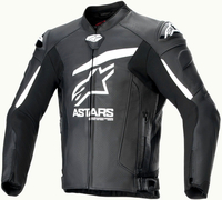 Alpinestars GP Plus R V4 Airflow,  leather jacket perforated,  color: Black/White,  size: 54