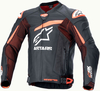 Alpinestars GP Plus R V4 Rideknit,  leather jacket perforated,  color: Black/Neon-Red/White,  size: 58