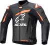 Alpinestars GP Plus V4,  leather jacket,  color: Black/Neon-Red/White,  size: 48