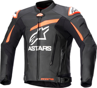 Alpinestars GP Plus V4,  leather jacket,  color: Black/Neon-Red/White,  size: 60