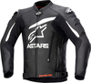 Alpinestars GP Plus V4,  leather jacket,  color: Black/White,  size: 48