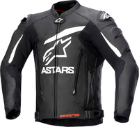 Alpinestars GP Plus V4,  leather jacket,  color: Black/White,  size: 54