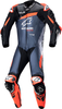 Alpinestars GP Plus V4,  leather suit 1pcs.,  color: Black/Neon-Red/Dark Blue,  size: 50