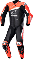 Alpinestars GP Plus V4,  leather suit 1pcs.,  color: Black/Neon-Red/White,  size: 48