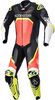 Alpinestars GP Tech V4,  leather suit 1pcs. perforated,  color: Black/Neon-Red/Neon-Yellow,  size: 58