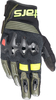 Alpinestars Halo,  gloves,  color: Black/Dark Green/Neon-Yellow,  size: L