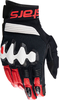 Alpinestars Halo,  gloves,  color: Black/White/Neon-Red,  size: S