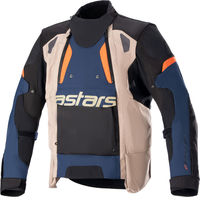 Alpinestars Halo,  textile jacket Drystar,  color: Black/Dark Blue/Beige/Orange,  size: M