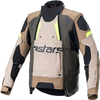 Alpinestars Halo,  textile jacket Drystar,  color: Brown/Beige/Black/Neon-Yellow,  size: XL
