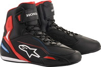 Alpinestars Honda Faster 3,  shoes,  color: Black/Red/Blue,  size: 7.5 US