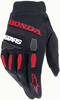 Alpinestars Honda Full Bore,  gloves,  color: Black/Light Red/White,  size: M