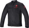 Alpinestars Luc V2 Air Honda,  textile jacket,  color: Black/Red,  size: M
