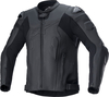 Alpinestars Missile V2 Airflow,  leather jacket perforated,  color: Black/Black,  size: 48