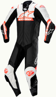 Alpinestars Missile V2 Ward,  leather suit 1pcs.,  color: Black/White/Neon-Red,  size: 52