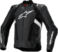Alpinestars Missile V3 Airflow,  leather jacket,  color: Black/White,  size: 52