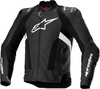 Alpinestars Missile V3 Airflow,  leather jacket,  color: Black/White,  size: 60
