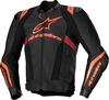 Alpinestars Missile V3 Ignition,  leather jacket,  color: Black/Neon-Red/Dark Red,  size: 60