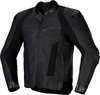 Alpinestars Missile V3,  leather jacket,  color: Black/Black,  size: 56