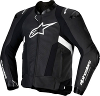 Alpinestars Missile V3,  leather jacket,  color: Black/White,  size: 56