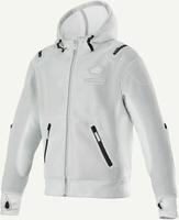 Alpinestars Moflow Air Tech Hoodie,  textile jacket,  color: Light Grey/Black,  size: XXL