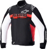 Alpinestars Monza Sport,  textile jacket,  color: Black/White/Neon-Red,  size: 3XL