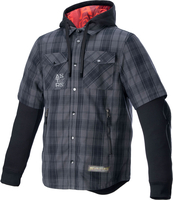Alpinestars MO.ST.EQ Tartan,  textile jacket,  color: Grey/Black,  size: L