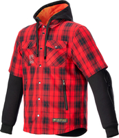 Alpinestars MO.ST.EQ Tartan,  textile jacket,  color: Red/Black,  size: 4XL