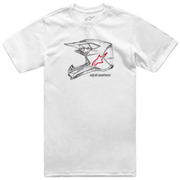 Alpinestars MX Helmet CSF,  t-shirt,  color: White/Black/Red,  size: XXL