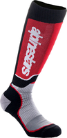 Alpinestars MX Plus,  socks youth,  color: Black/Grey/Red,  size: M/L