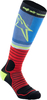 Alpinestars MX Pro V2,  socks,  color: Black/Red/Light Blue,  size: M