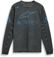 Alpinestars Nook Knit,  t-shirt long sleeve,  color: Dark Grey/Blue,  size: M