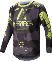 Alpinestars Racer Hollow,  jersey,  color: Grey/Dark Grey/Neon-Yellow,  size: XL