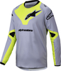 Alpinestars Racer Veil,  jersey youth,  color: Grey/Neon-Yellow/Black,  size: XL