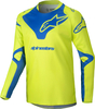 Alpinestars Racer Veil,  jersey youth,  color: Neon-Yellow/Blue,  size: L