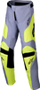 Alpinestars Racer Veil,  textile pants youth,  color: Grey/Neon-Yellow/Black,  size: 24