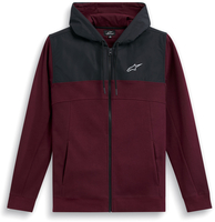 Alpinestars Reckoning,  zip hoodie,  color: Dark Red/Black,  size: XL