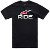 Alpinestars Ride 4.0 CSF,  t-shirt,  color: Black/White/Red,  size: L
