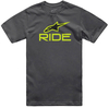 Alpinestars Ride 4.0 CSF,  t-shirt,  color: Grey/Neon-Green/Black,  size: L
