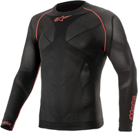 Alpinestars Ride Tech V2,  functional shirt long sleeve,  color: Black/Red,  size: M/L