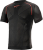 Alpinestars Ride Tech V2,  functional shirt short sleeve,  color: Black/Red,  size: M/L