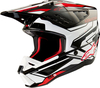 Alpinestars S-M5 Action 2,  motocross helmet,  color: Black/White/Red,  size: S