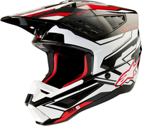 Alpinestars S-M5 Action 2,  motocross helmet,  color: Black/White/Red,  size: XL