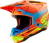 Alpinestars S-M5 Action 2,  motocross helmet,  color: Neon-Orange/Blue/Neon-Yellow,  size: M