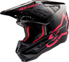 Alpinestars S-M5 Corp,  motocross helmet,  color: Black/Pink,  size: L